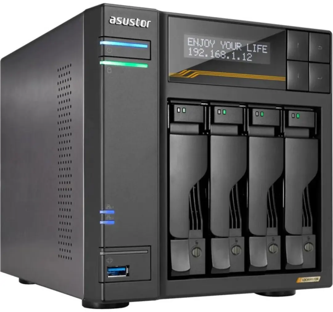 Asustor Lockerstor 4 Gen3 AS6804T NAS - 4-Bay - Zwart