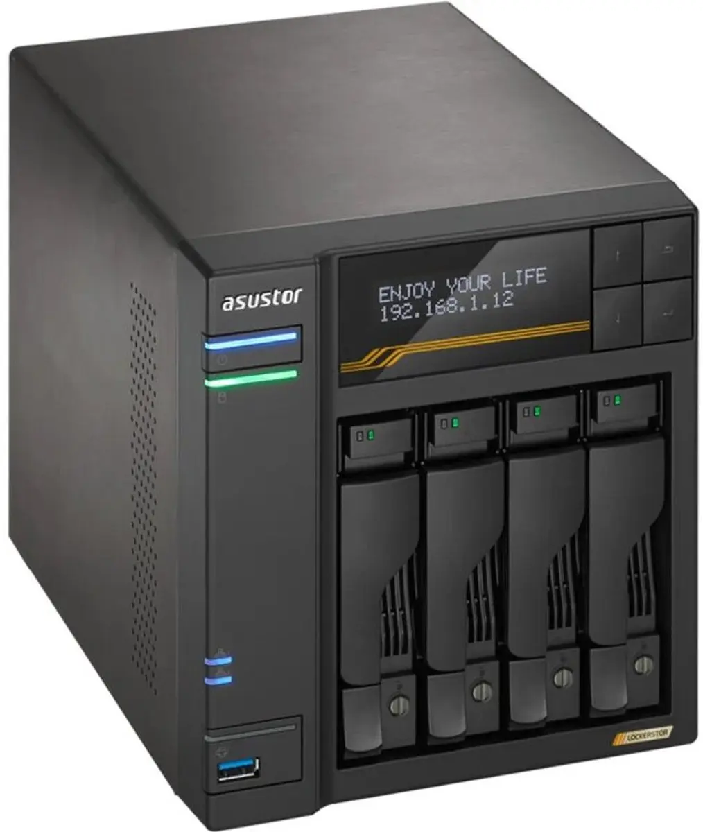 Asustor Lockerstor 4 Gen3 AS6804T NAS - 4-Bay - Zwart