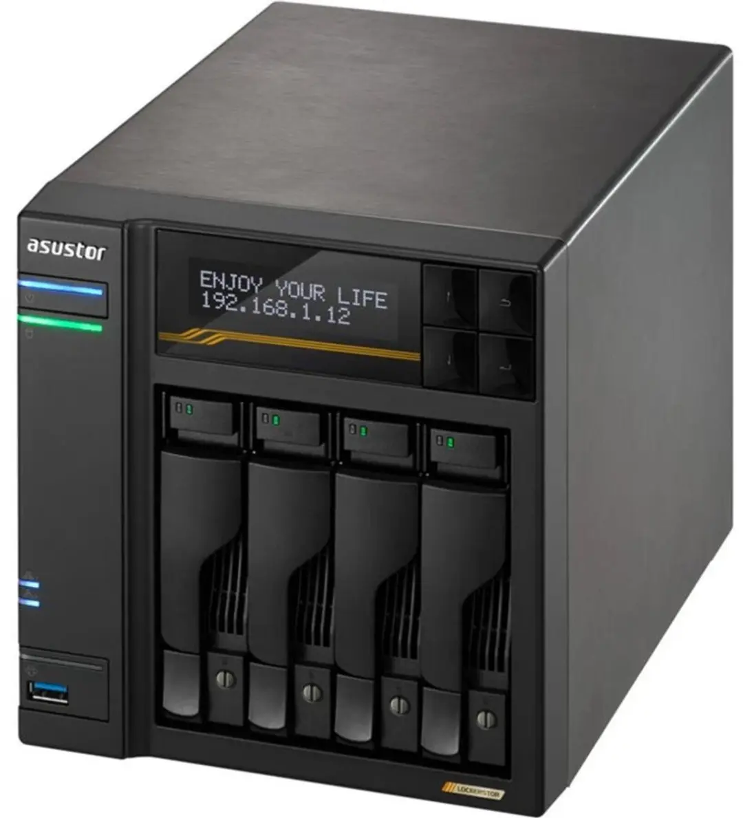 Asustor Lockerstor 4 Gen3 AS6804T NAS - 4-Bay - Zwart - afbeelding 6 van 6