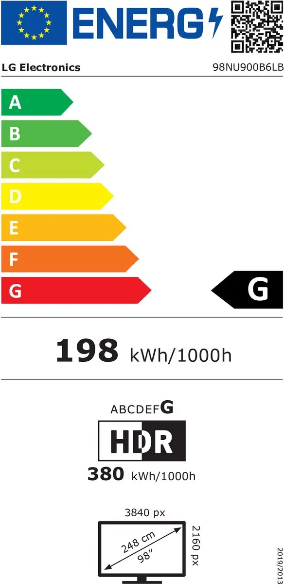 LG 98NU900B6LB 4K Smart TV 98" - Zwart
