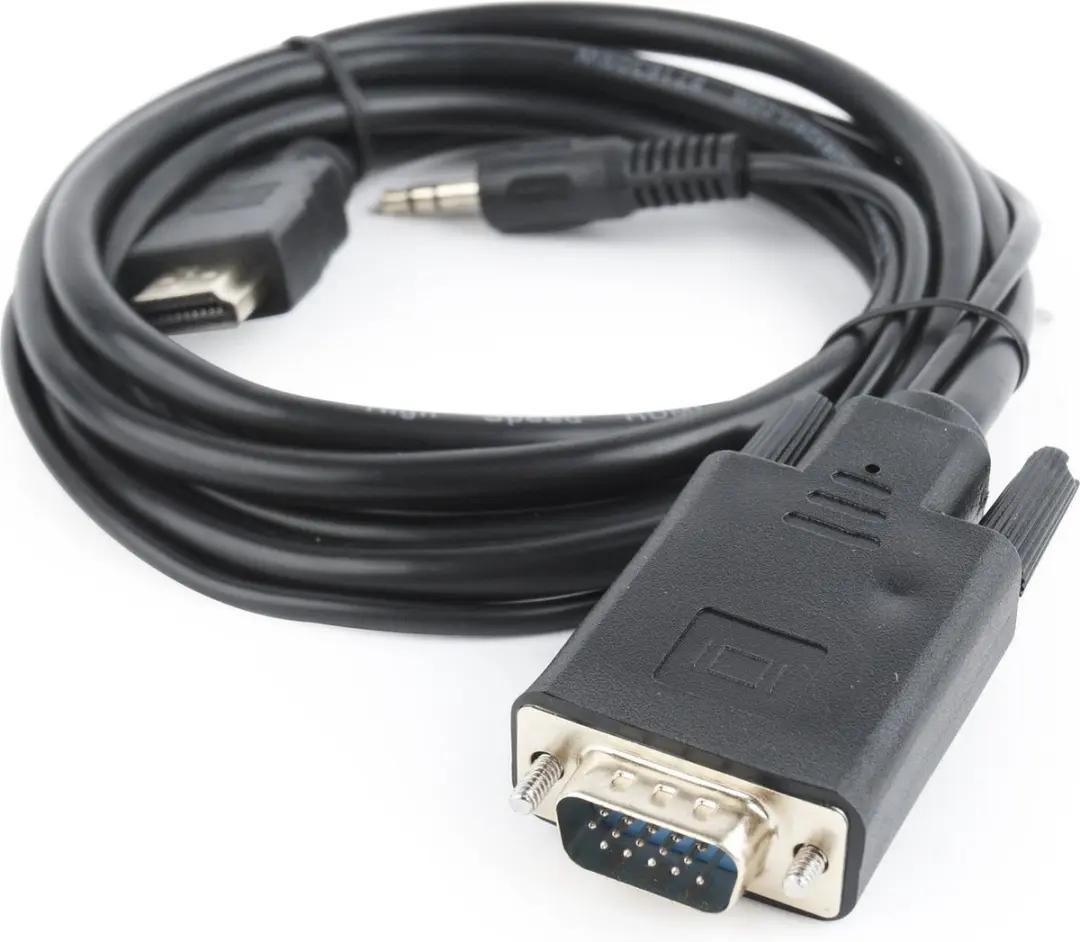 Cablexpert HDMI naar VGA + 3,5mm Jack Kabel 3m - Zwart