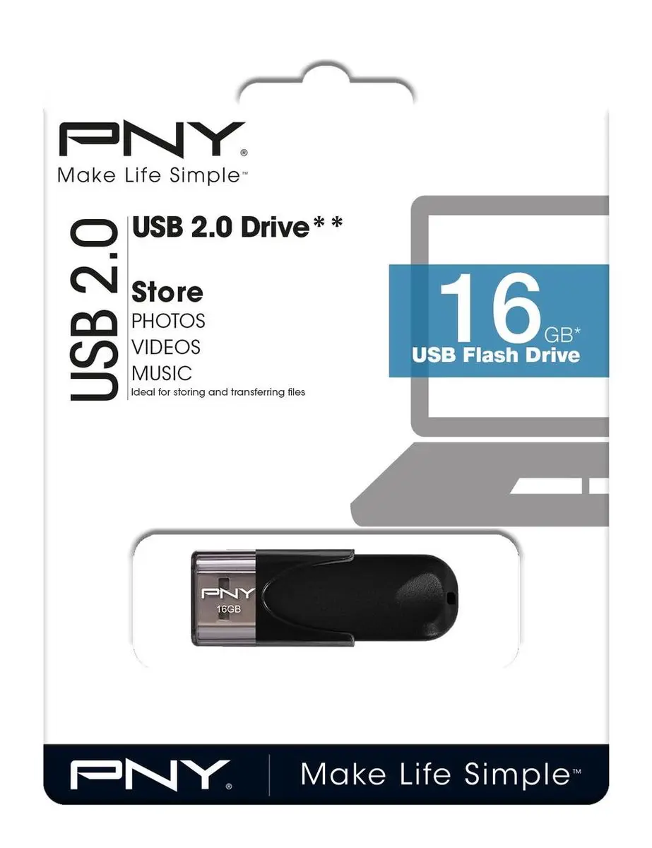 PNY Attaché 4 FD16GATT4-EF USB-stick 16GB - Zwart