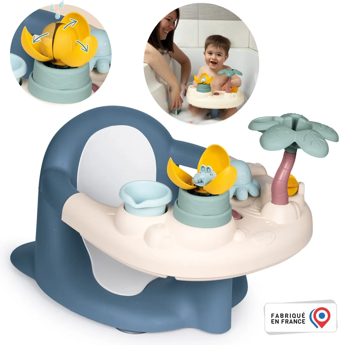 Smoby 7600140408 Babyzitje Bad - Blauw/Geel/ Groen/Wit