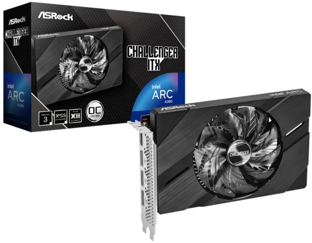 ASRock Intel ARC A380 Challenger ITX OC 6GB - Zwart