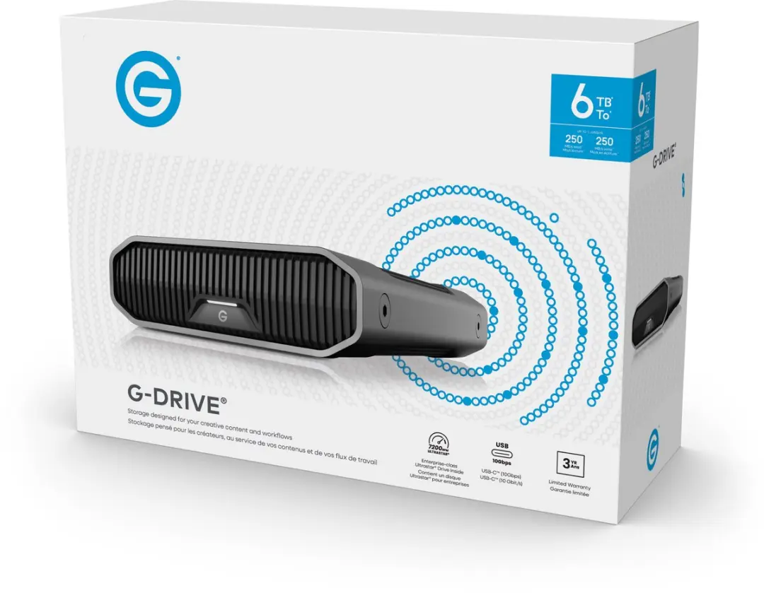 SanDisk G-Drive 6TB Externe Harde Schijf - 7200RPM - Space Grey