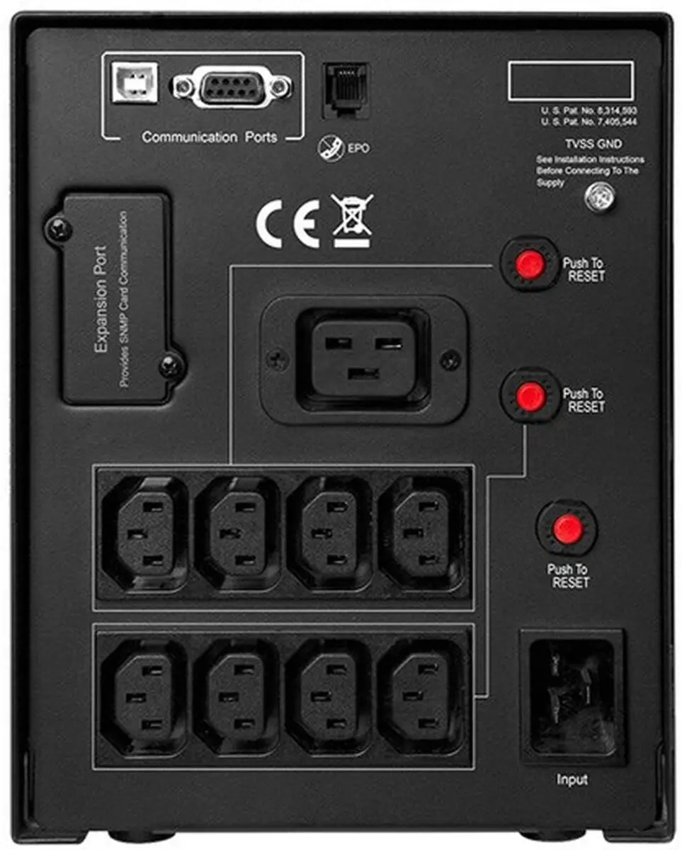 CyberPower PR3000ELCDSL SAI 2700W - 9 Stopcontacten - Zwart