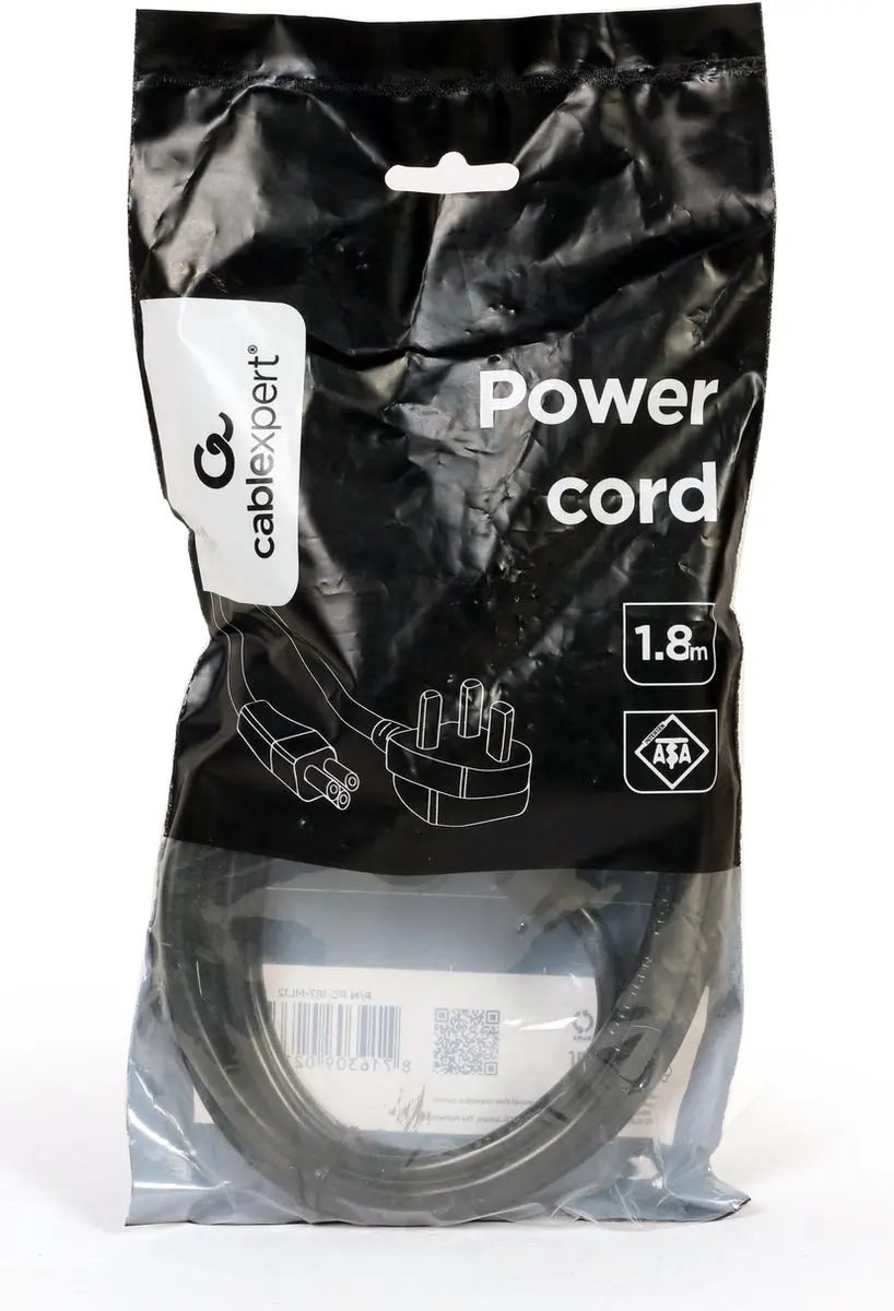 Cablexpert C5 Netsnoer 1m - Zwart - PC-187-ML12