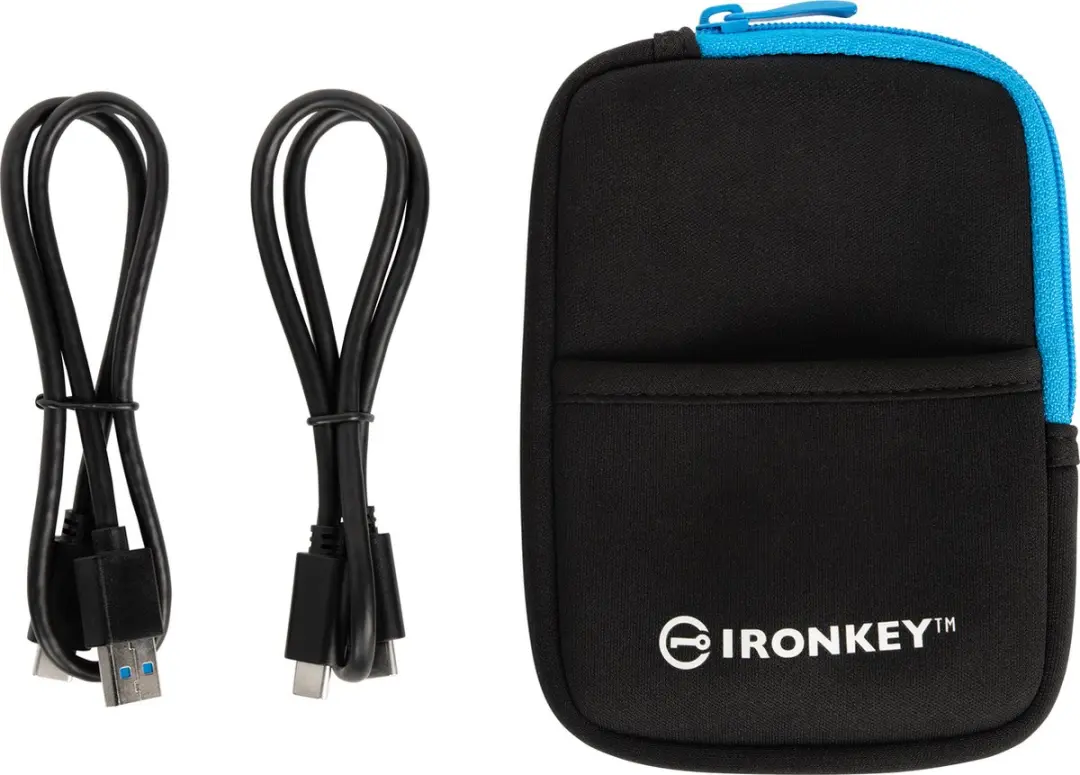 Kingston IronKey Vault Privacy 80 VP 80 Externe SSD 1920GB - Blauw