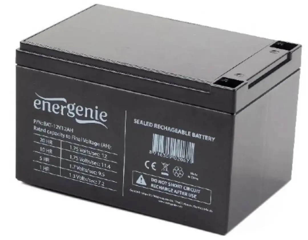 Gembird BAT-12V12AH UPS-accu 12V 12Ah - Zwart