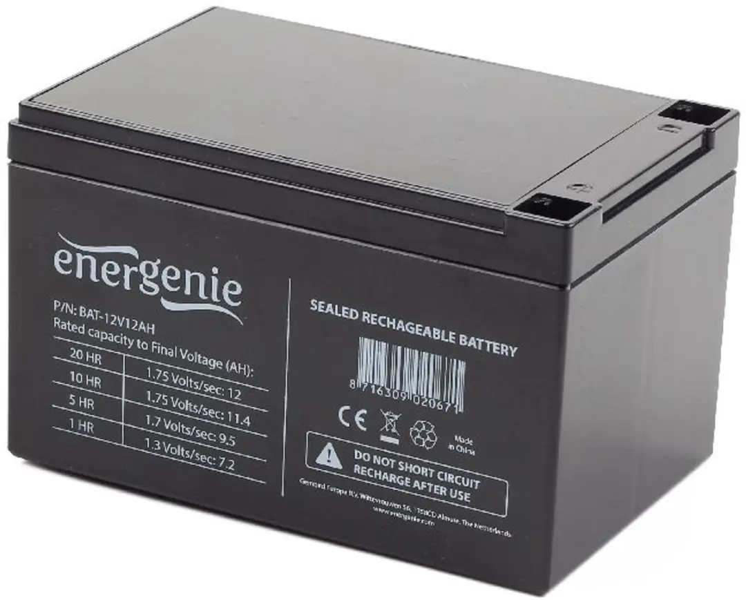 Gembird BAT-12V12AH UPS-accu 12V 12Ah