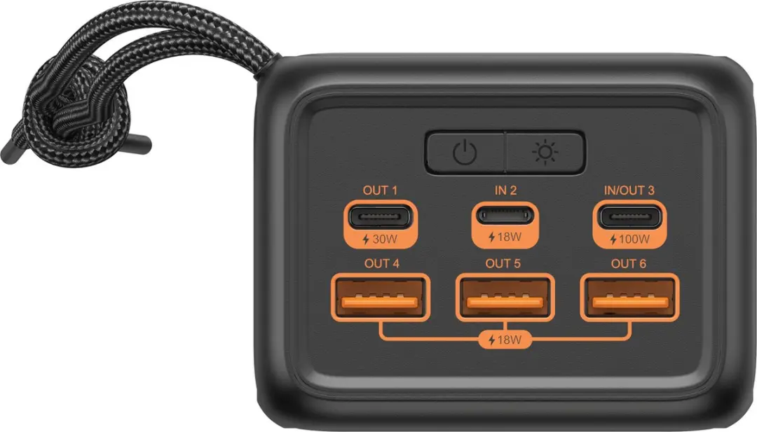 Sandberg 420-75 Powerbank 50000mAh - 130W - 5x USB - Zwart