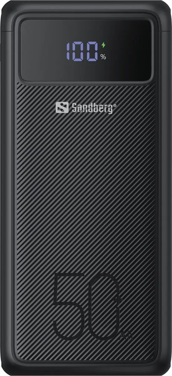 Sandberg 420-75 Powerbank 50000mAh - 130W - 5x USB - Zwart - afbeelding 6 van 6