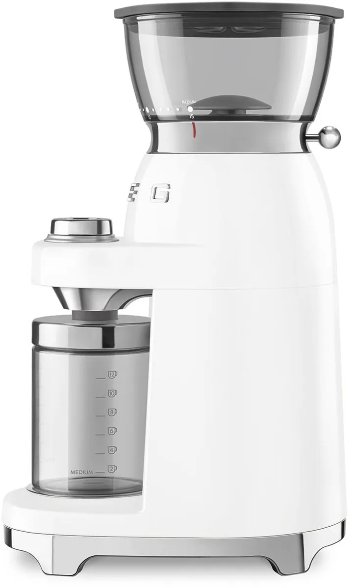 Smeg CGF03WHEU Elektrische Koffiemolen - 150W - Wit