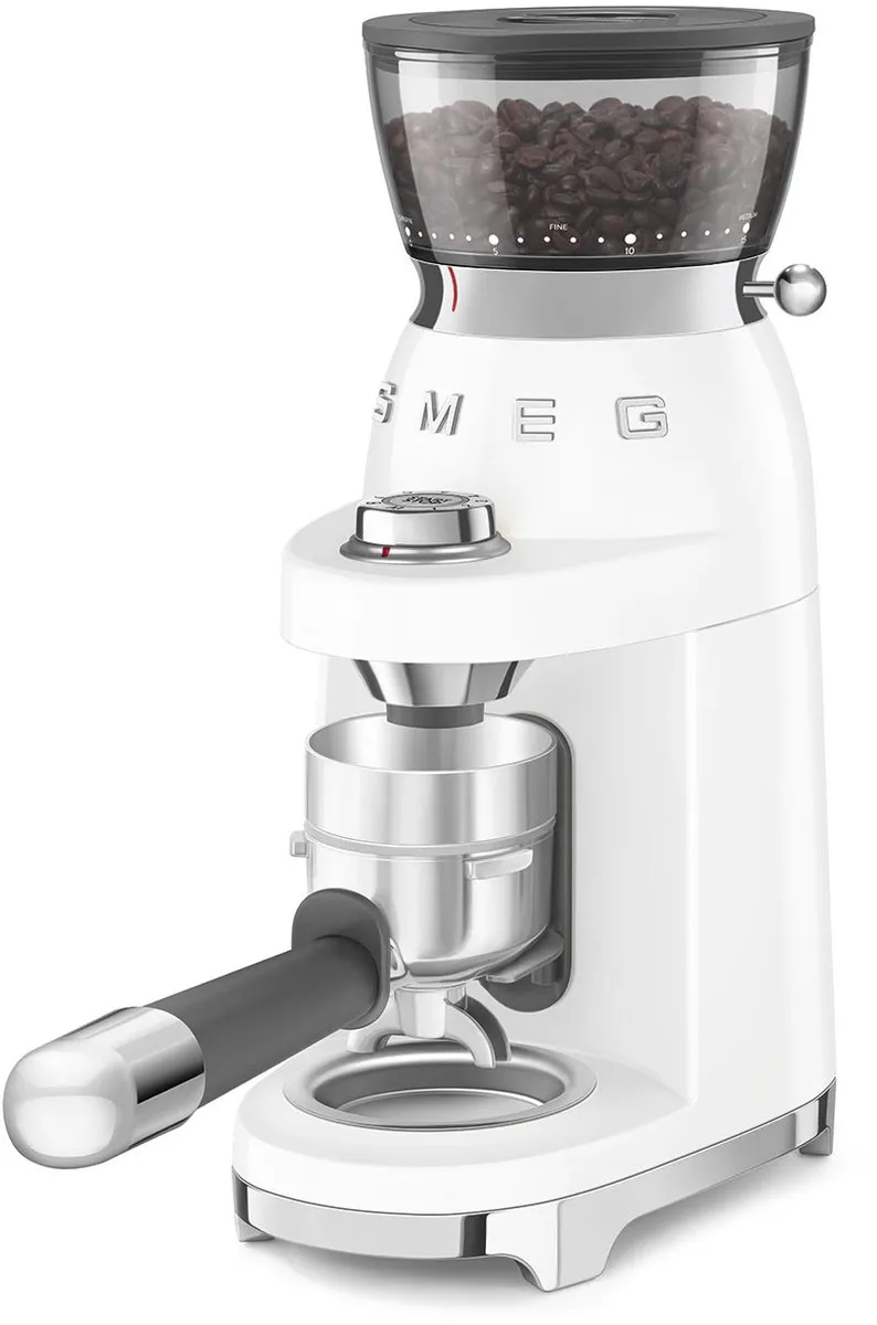 Smeg CGF03WHEU Elektrische Koffiemolen - 150W - Wit - afbeelding 6 van 6