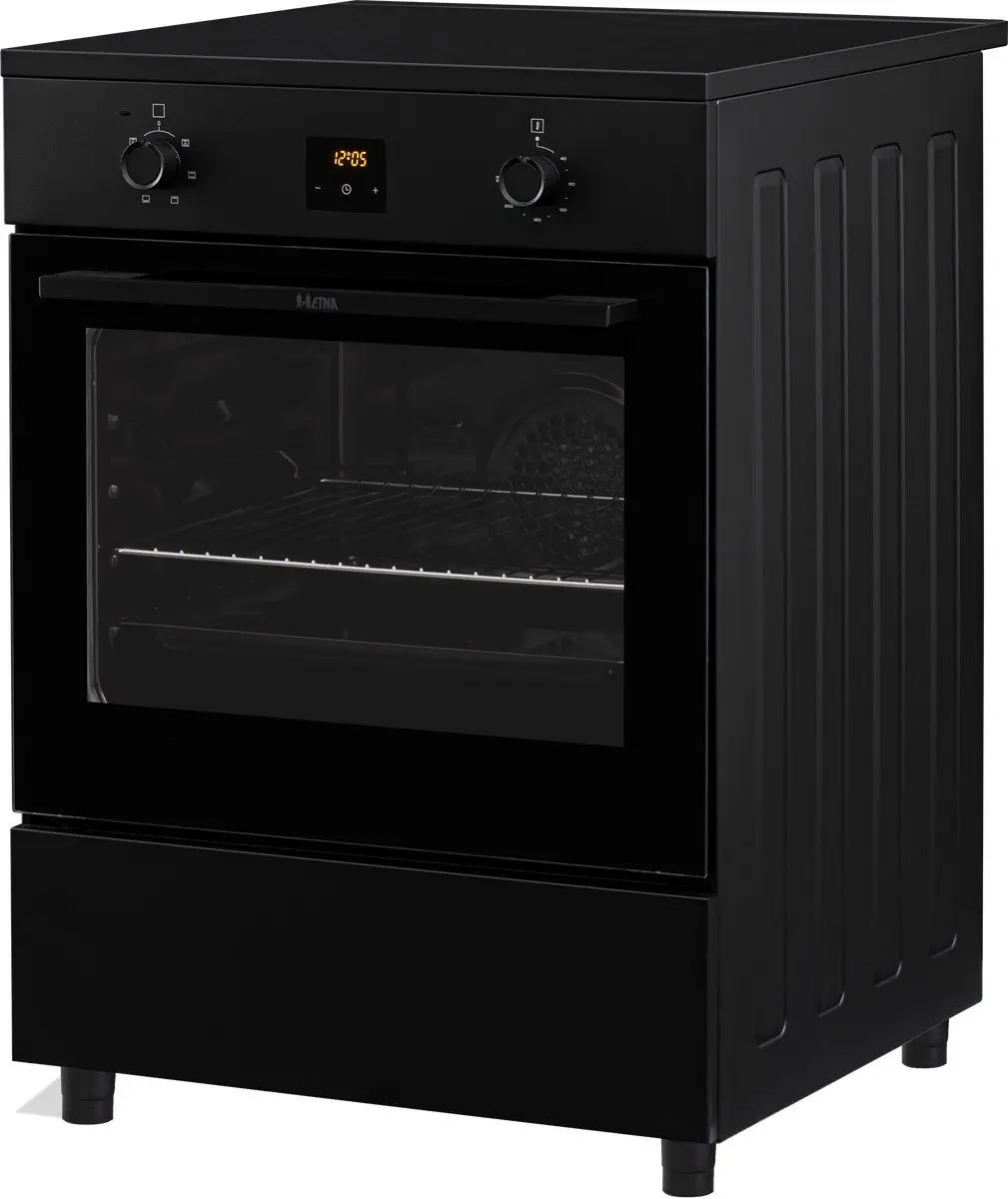 Etna FI460ZWA Inductiefornuis 60cm - 4 Zones - 56L Oven - Zwart