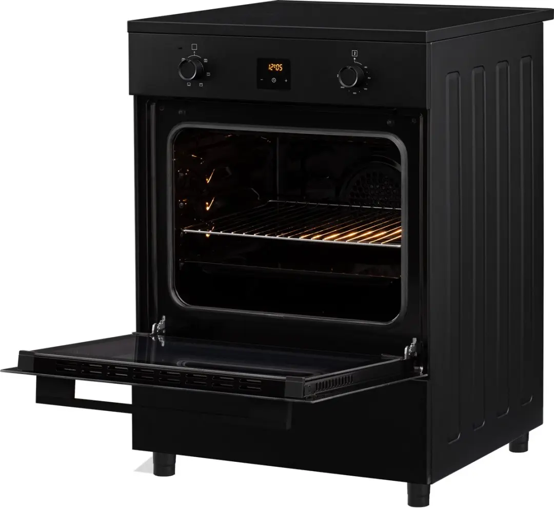Etna FI460ZWA Inductiefornuis 60cm - 4 Zones - 56L Oven - Zwart