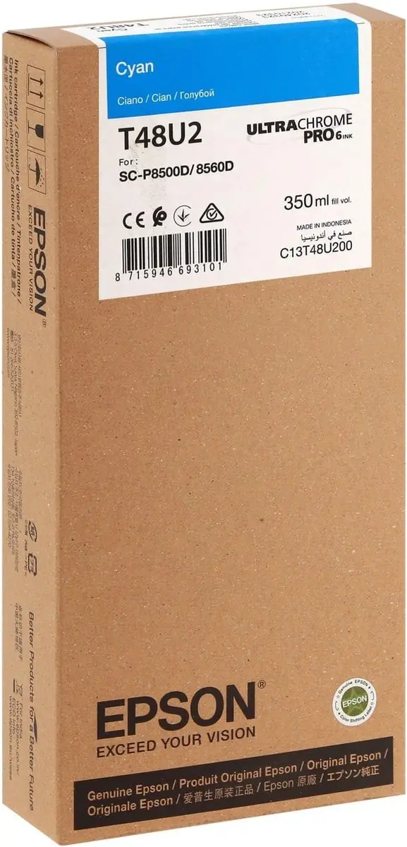 Epson UltraChrome PRO6 C13T48U200 Cyaan Inktcartridge