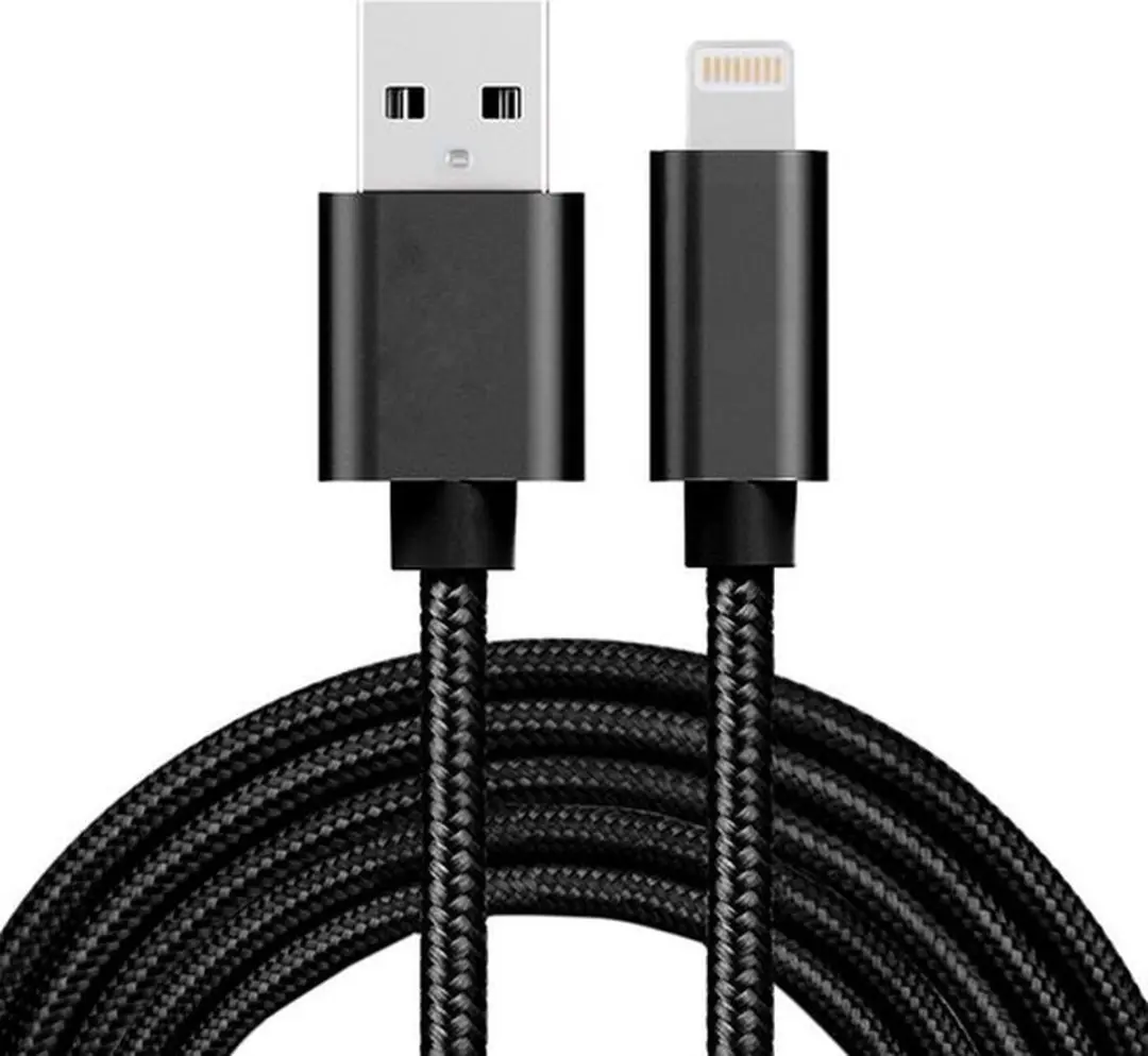 Cablexpert USB 2.0 8-pin Rubberen Kabel 1m - Zwart