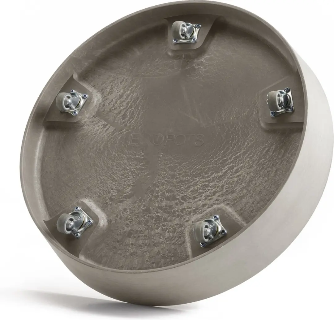 Ecopots Ronde Onderschotel op Wielen Taupe - Ø41,6cm - afbeelding 5 van 6