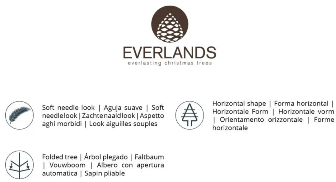 Everlands Smalle Kunstkerstboom 240cm Groen