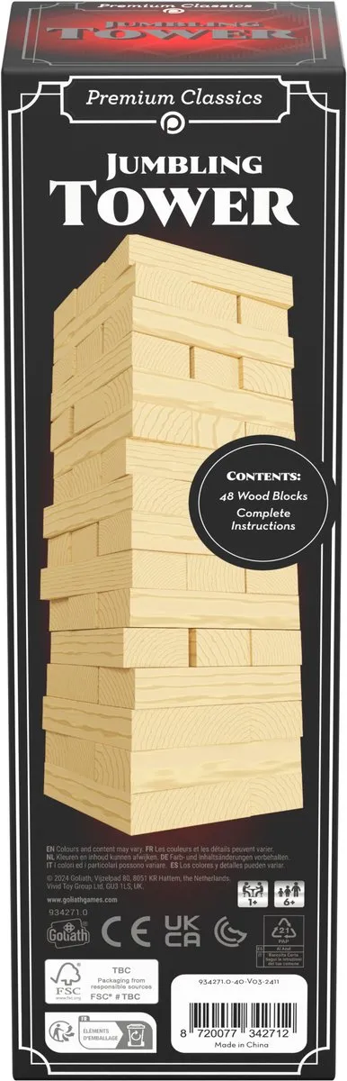 Goliath Classics Jumbling Tower 48 Houten Blokken