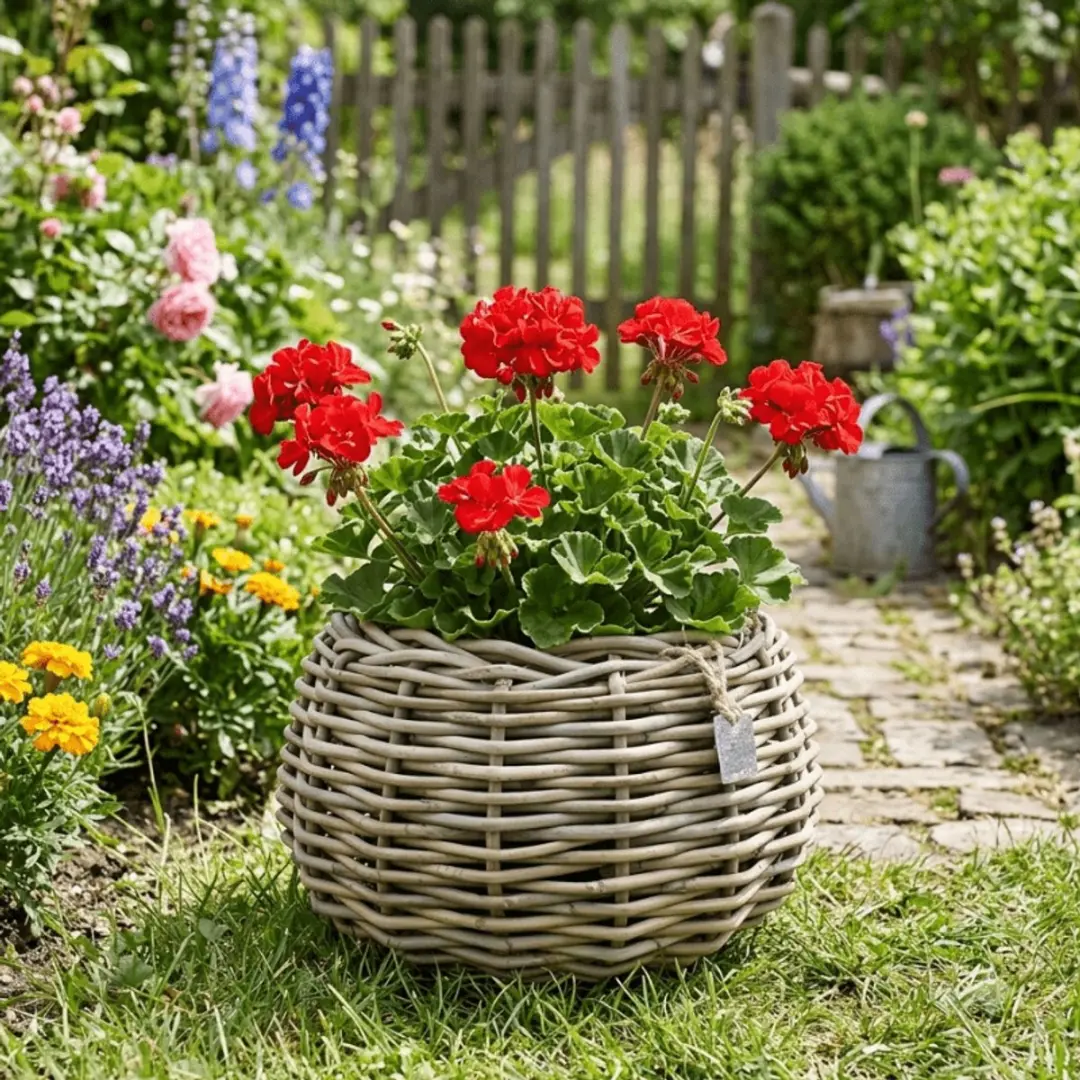 Van Der Leeden Tina Rotan Plantenmand 30x19cm - 13L