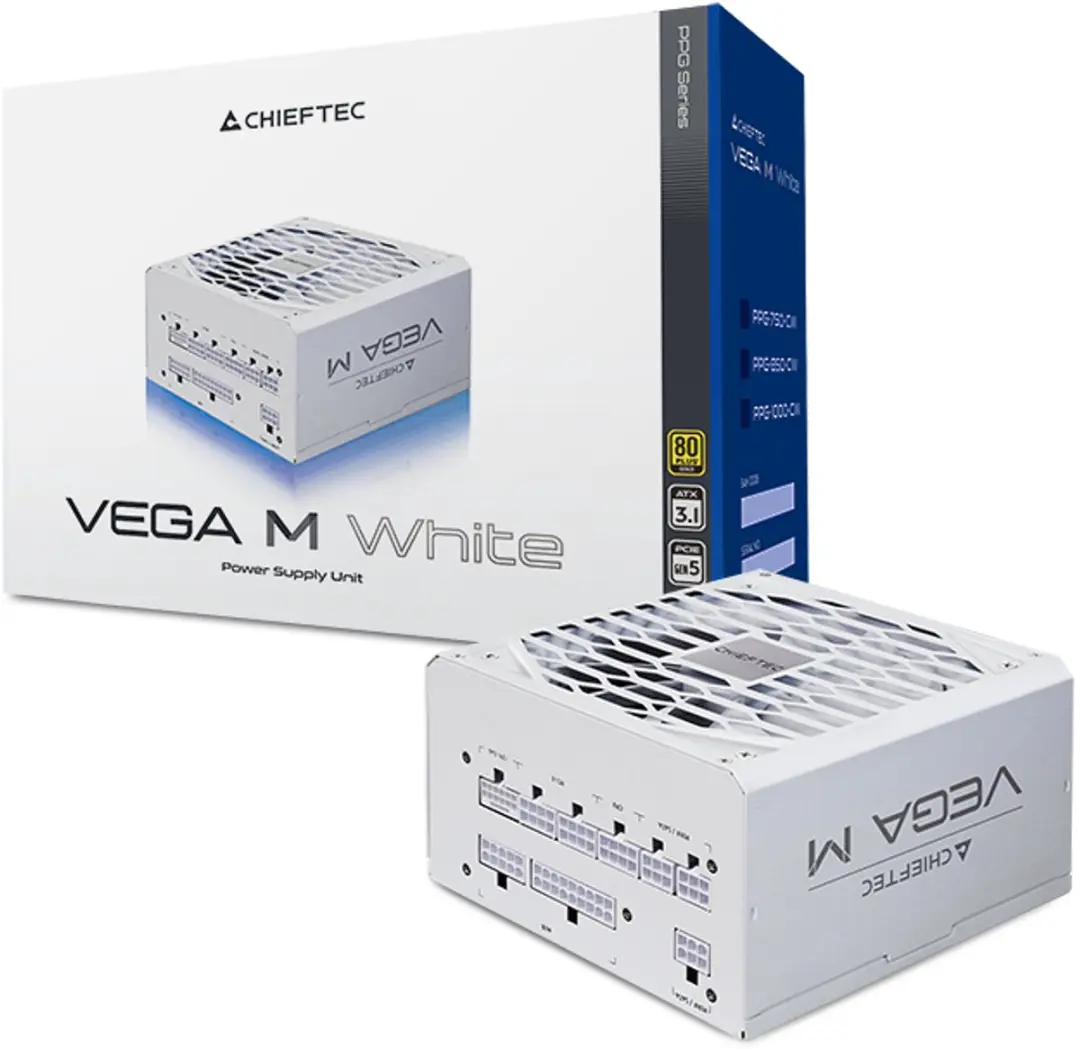 Chieftec Vega M 750W ATX Voedingsadapter - Wit