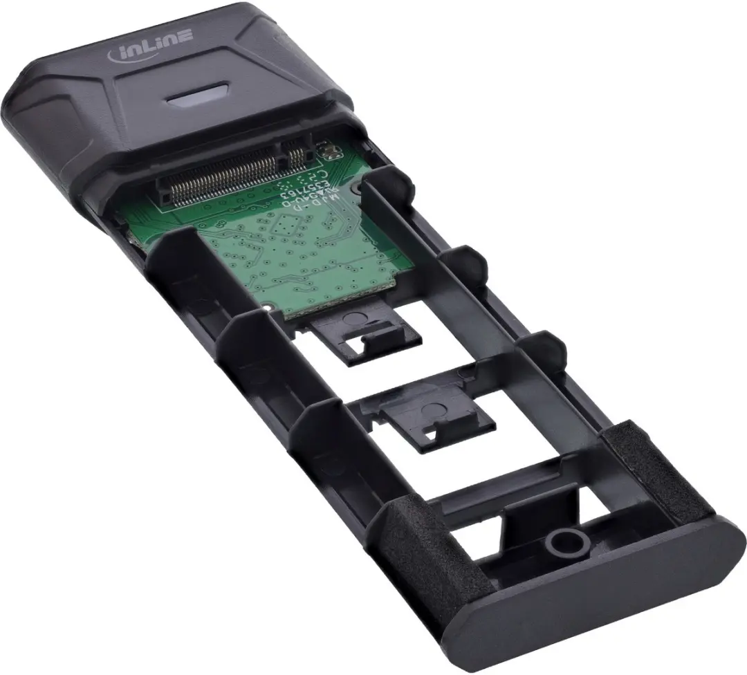 InLine USB3.2 Gen.2 USB-C naar M.2 SSD Behuizing - Zwart