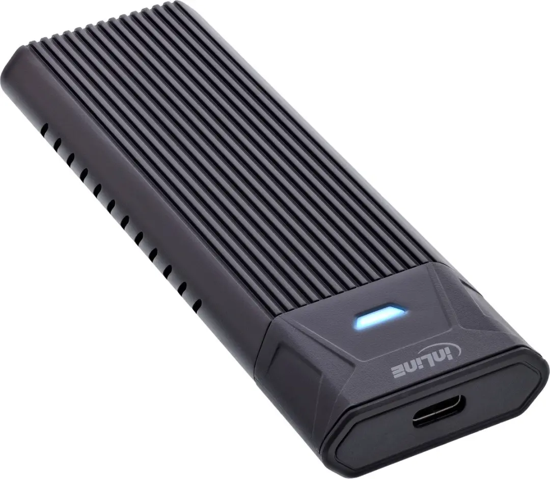 InLine USB3.2 Gen.2 USB-C naar M.2 SSD Behuizing - Zwart