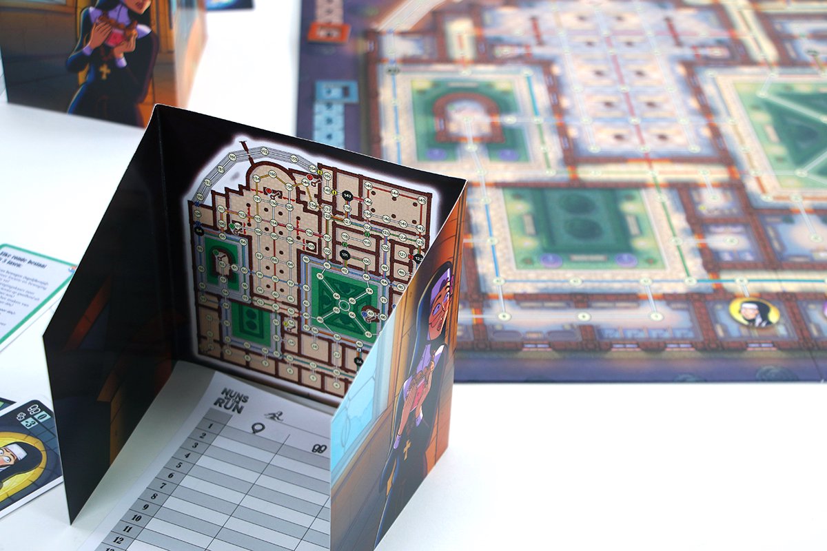 999 Games - Nuns on the run - Verstoppertje aan tafel! - 2 tot 8 spelers - Bevat spelregels in NL EN FR