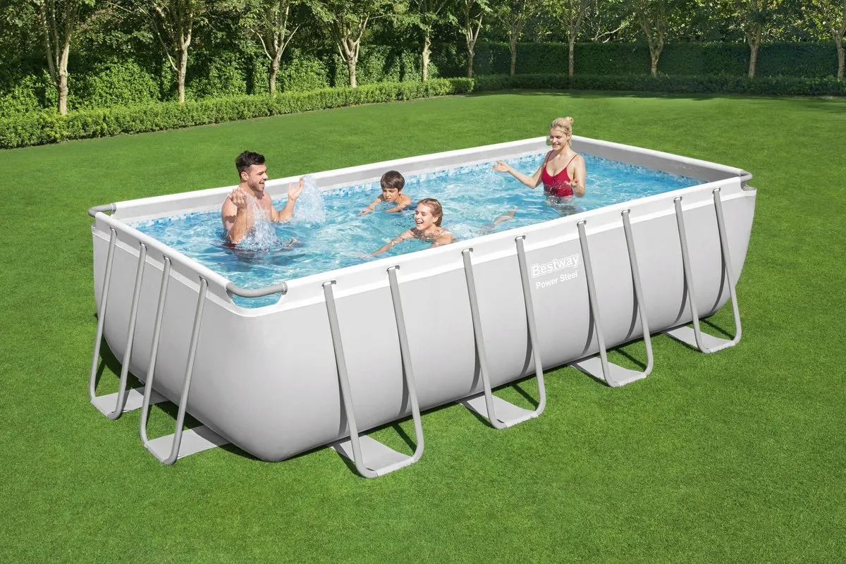 Bestway Steel Pro MAX Zwembadset 488x244x122cm - Grijs