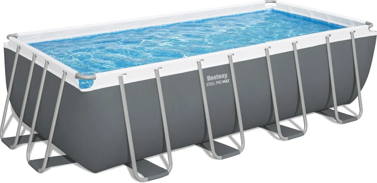 Bestway Steel Pro MAX Zwembadset 488x244x122cm - Grijs