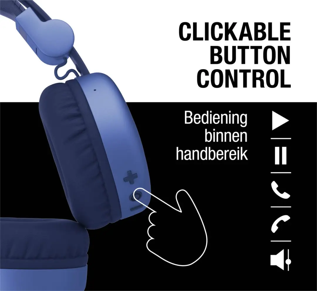 Fresh 'n Rebel Code Core Draadloze On-Ear Koptelefoon - True Blue - afbeelding 2 van 6