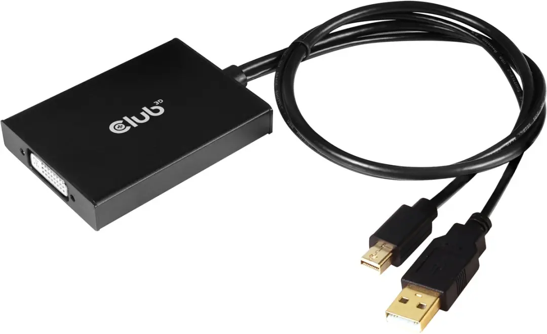 Club 3D CAC-1130 Mini DisplayPort naar Dual Link DVI Adapter - Zwart - afbeelding 2 van 6