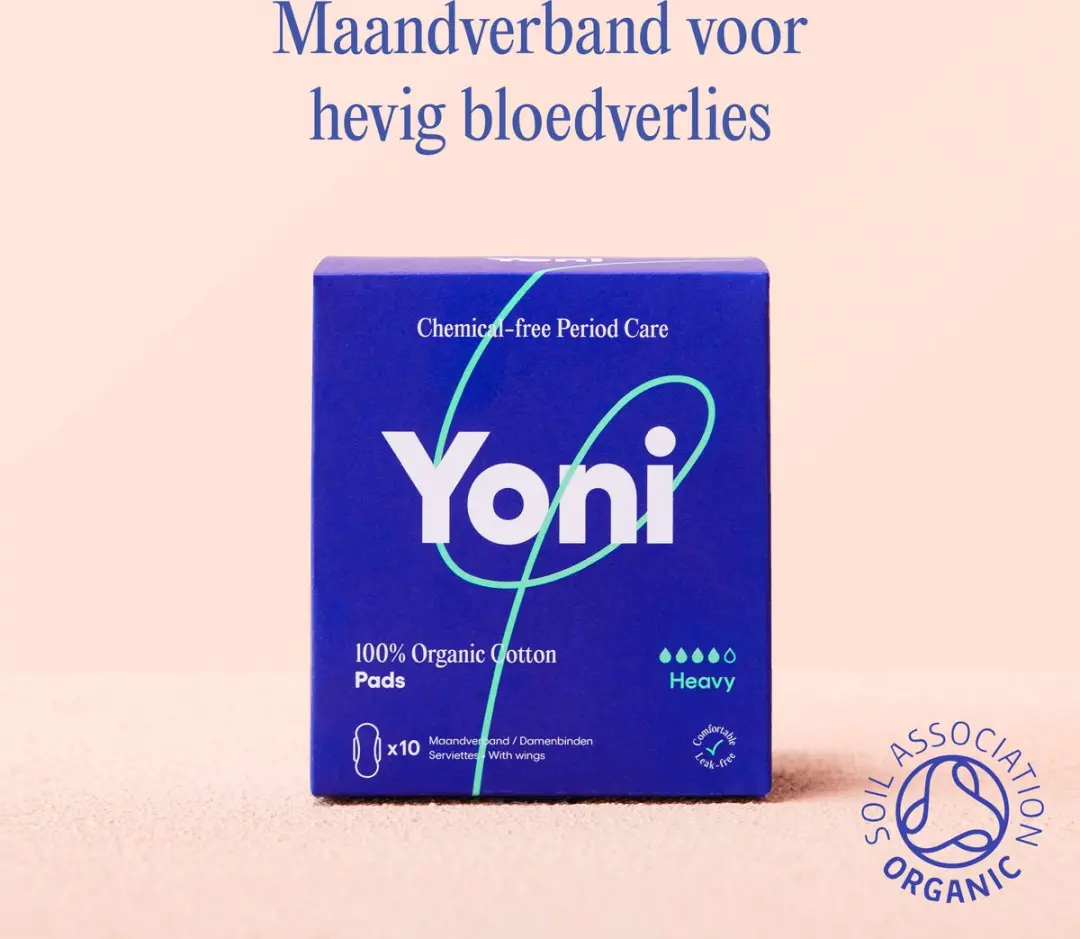 Yoni Maandverband Heavy Biologisch Katoen - 60 Stuks