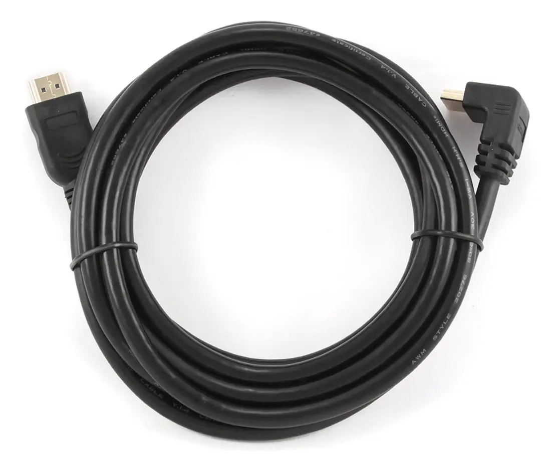 Cablexpert CC-HDMI490-10 HDMI-kabel - Gehoekte connector - Zwart
