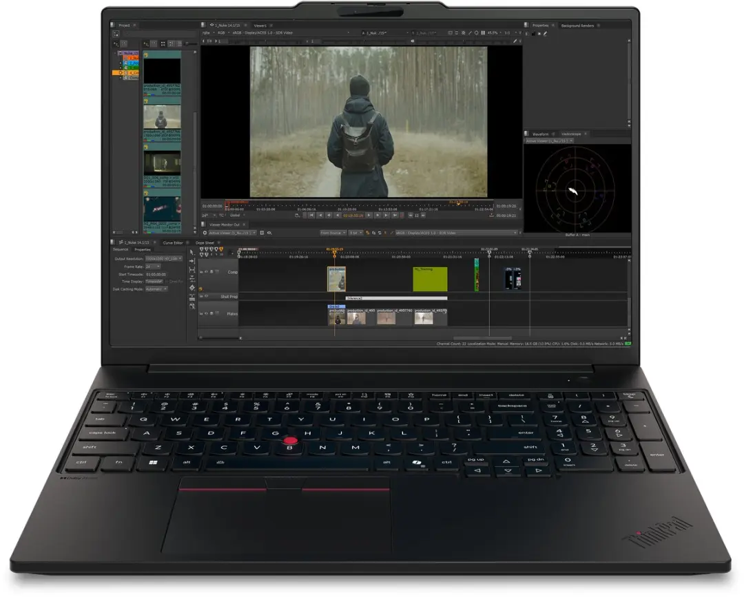 Lenovo ThinkPad P16s Gen 5 X9 388H Werkstation 64GB 1TB SSD - 16" Touch WUXGA - Zwart