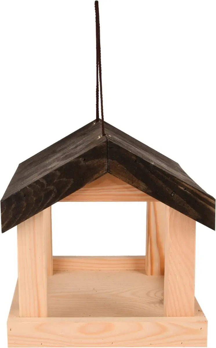 Esschert Design Voederhuis Hangend Hout 21,5x22x23cm