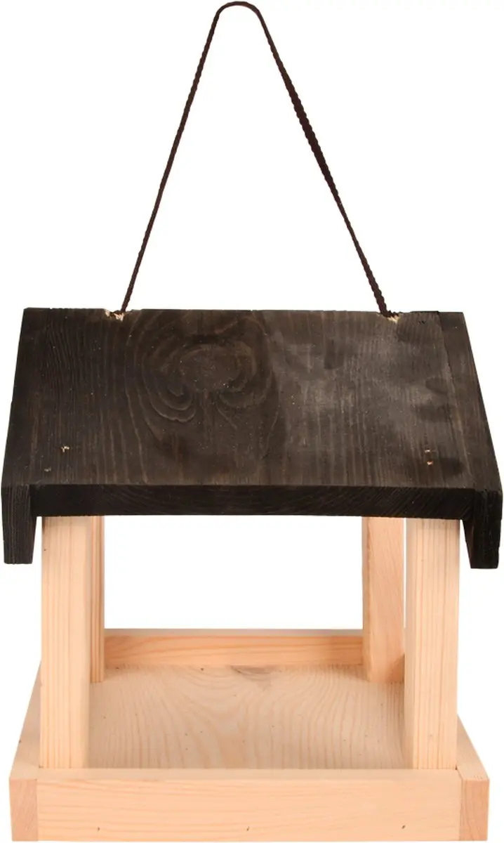 Esschert Design Voederhuis Hangend Hout 21,5x22x23cm - afbeelding 6 van 6