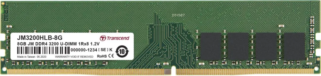 Transcend JetRAM JM3200HLB-8G DDR4 Geheugen