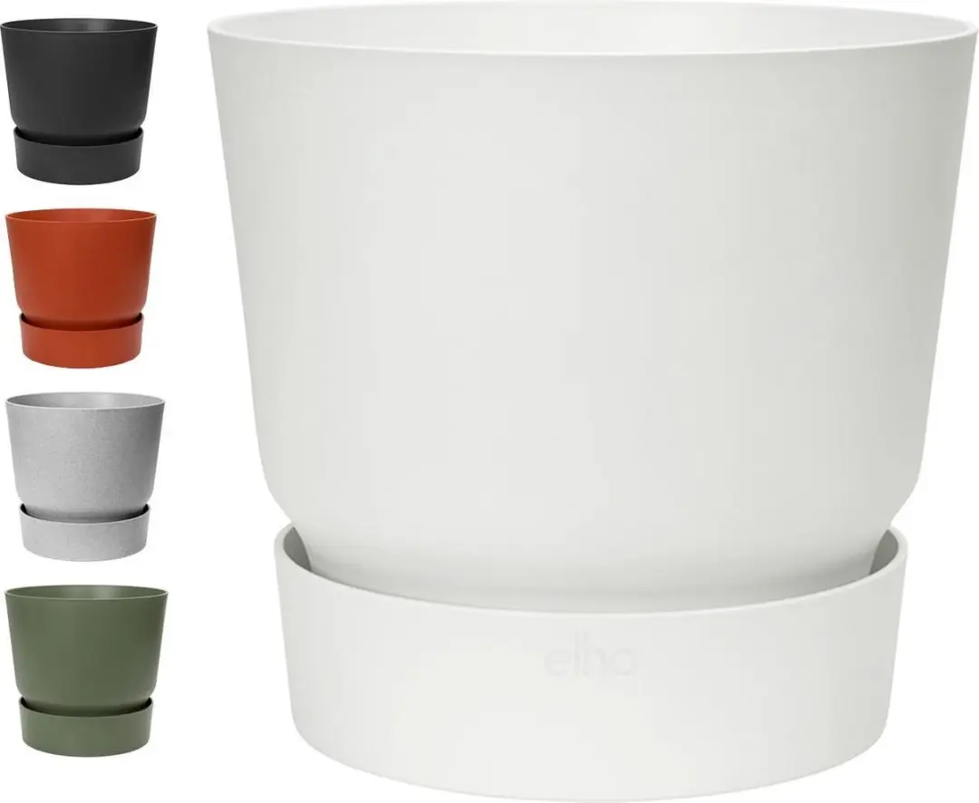 Elho Greenville Rond 30 Bloempot 13.3L - Wit