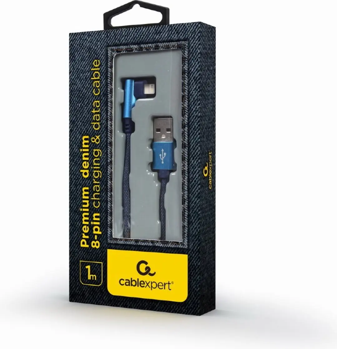 Cablexpert 8-Pin Hoekconnector Kabel 1m - Denim Blue