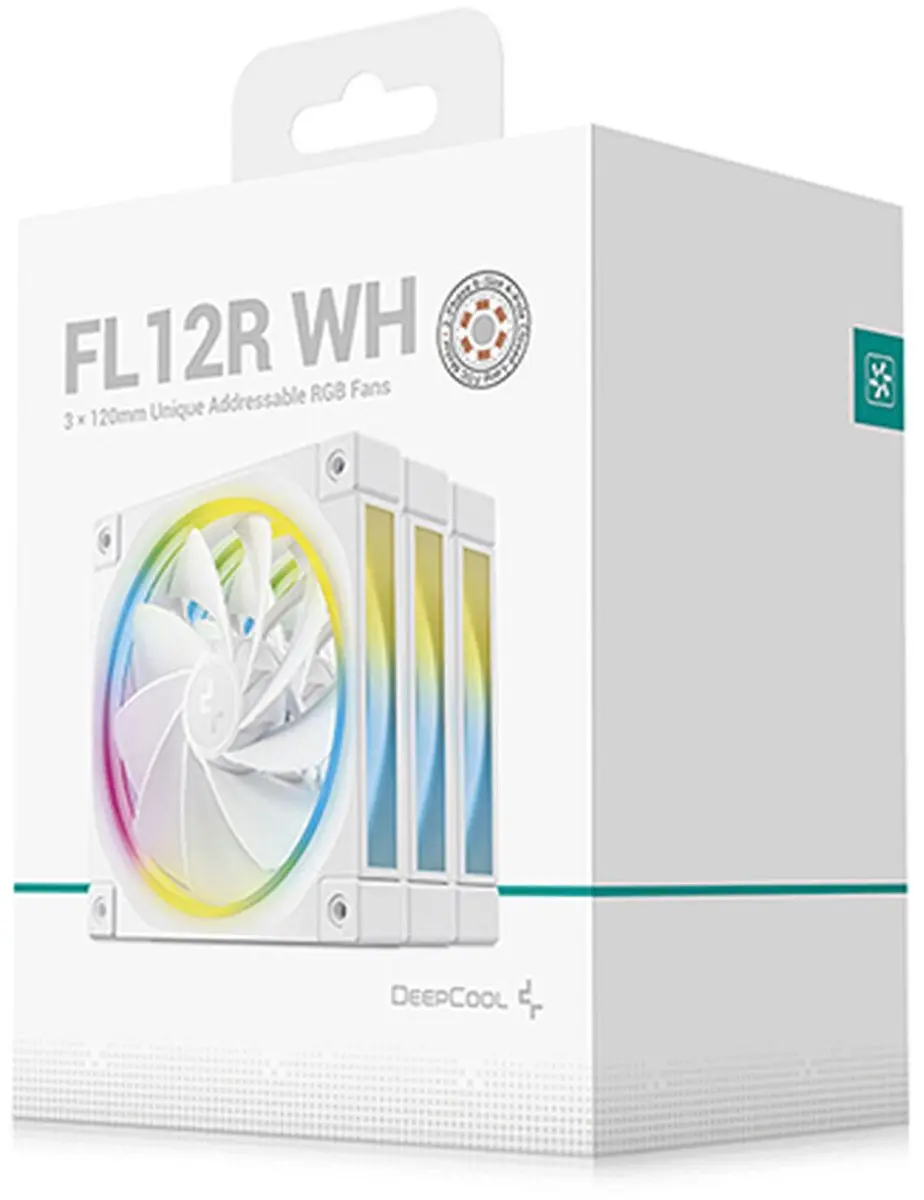 DeepCool R-FL12R-WHAPN3-G Boxventilator 12cm - Wit