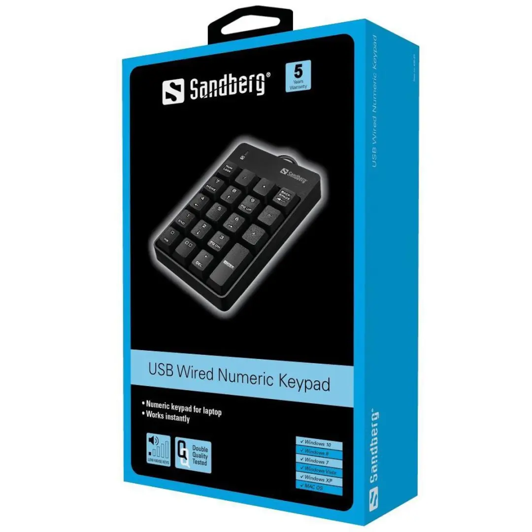 Sandberg 630-07 Numeriek Toetsenbord - USB - Zwart