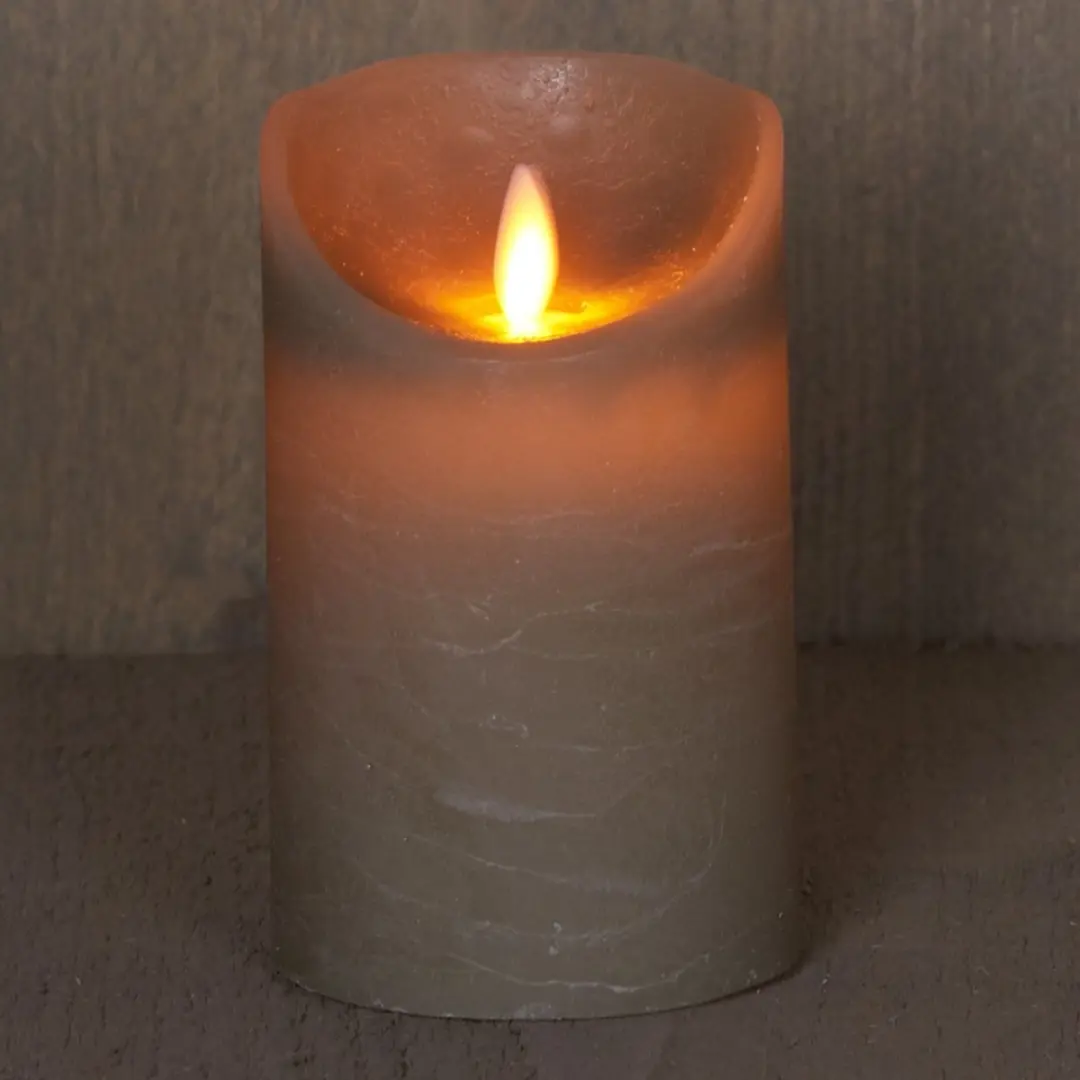 Anna's Collection Led Kaars Taupe H12,5xD7,5cm - MPN 8713619367236
