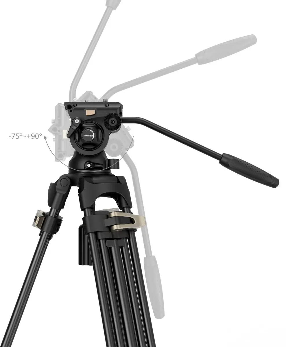 SmallRig 4686 Heavy-Duty Video Statief - Fluid Head - Zwart