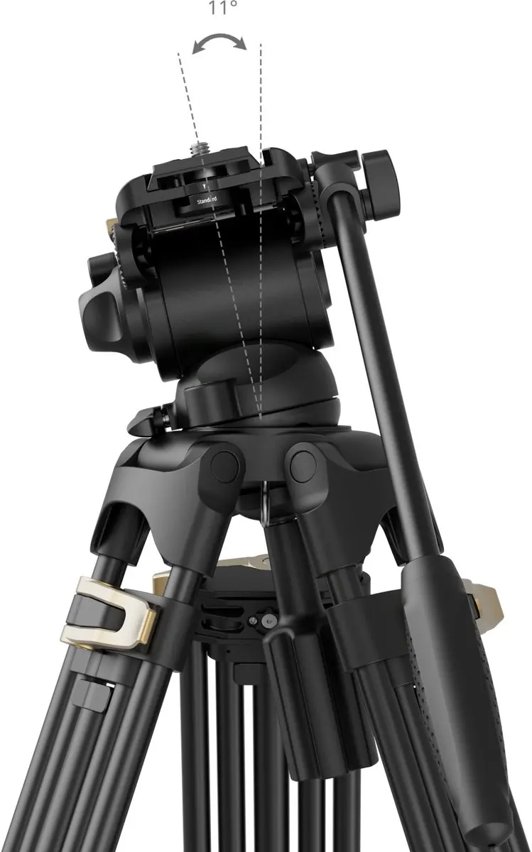 SmallRig 4686 Heavy-Duty Video Statief - Fluid Head - Zwart