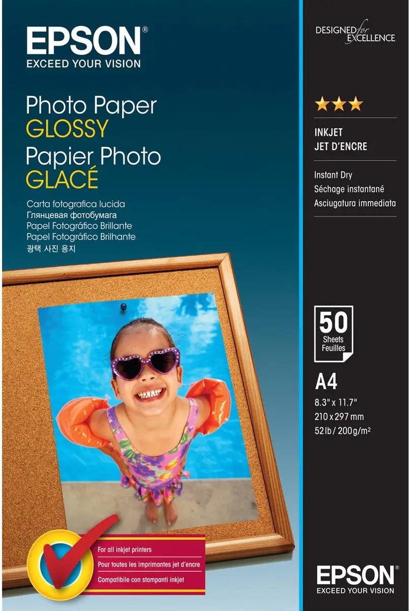 Epson Glanzend Fotopapier A4 - 50 Vel - EPSON_762860