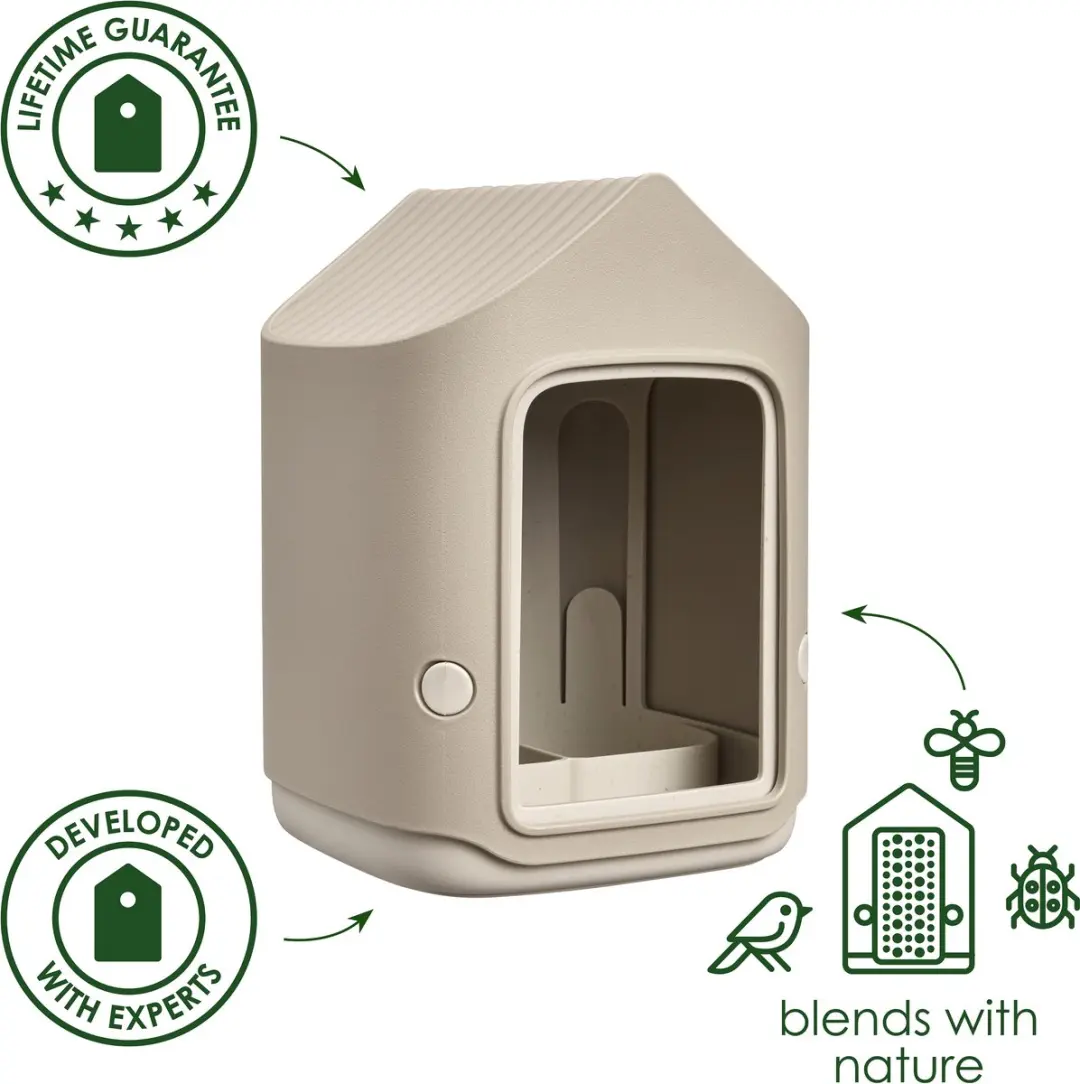 Elho Cosy Bird Feeder 18cm Vogelvoederhuisje - Paddenstoel Beige
