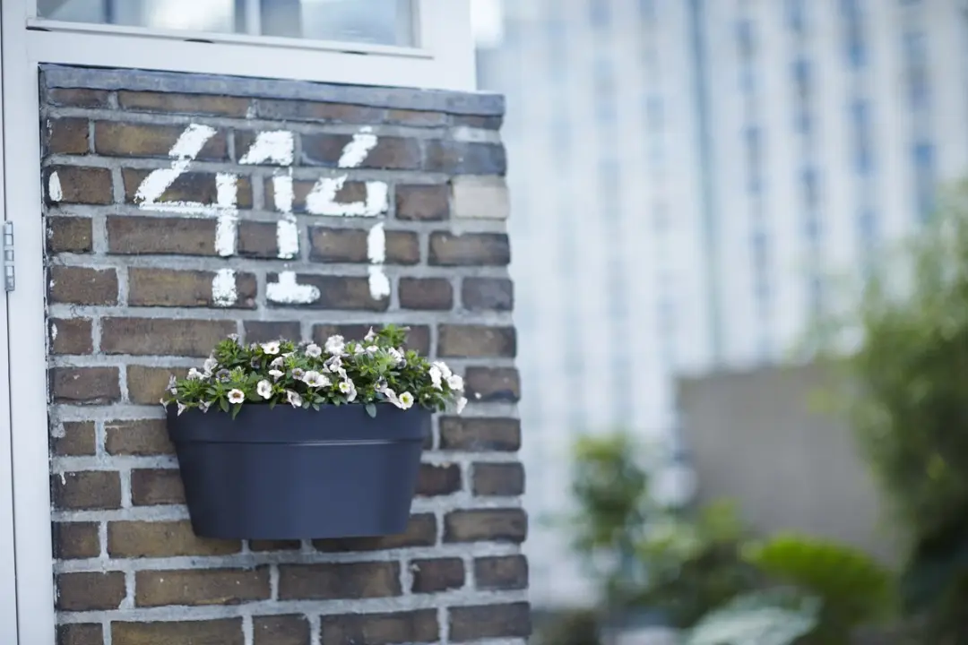 Elho Loft Urban Wandbak 40 - Plantenbak Ø40cm - Antraciet